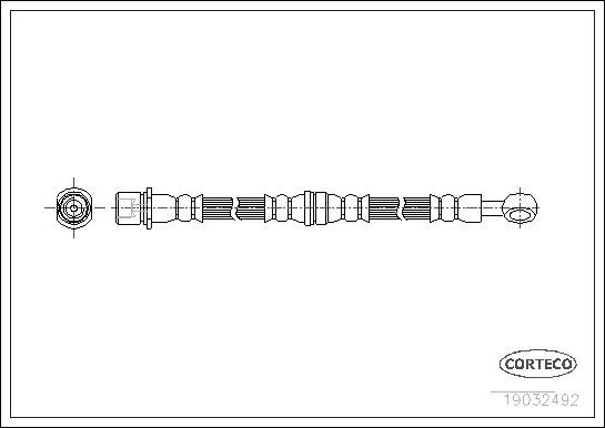 Тормозной шланг Corteco. Артикул 19032492