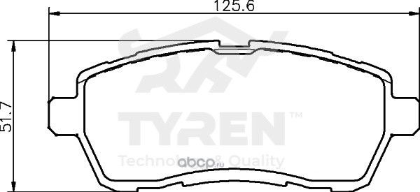 Дисковые тормозные колодки (Tyren). Артикул TYR1213641