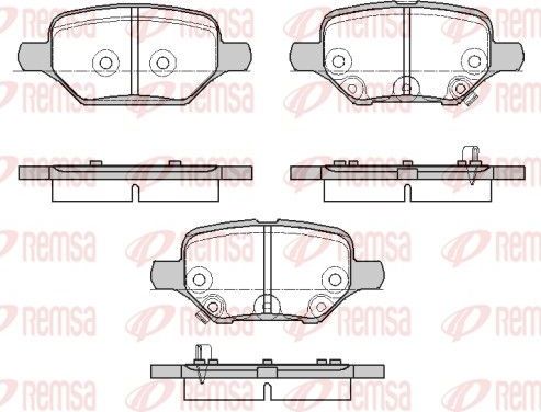 Тормозные колодки Remsa задние для Chevrolet Tracker III (Trax) 2012-2026. Артикул 1810.02