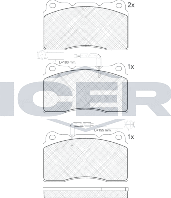 Тормозные колодки Icer. Артикул 181730