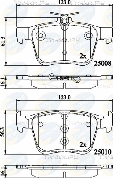 Тормозные колодки Comline Comline. Артикул CBP02156