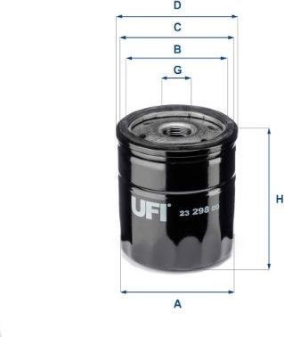 Масляный фильтр UFI. Артикул 23.298.00