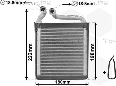 Радиатор отопителя (печки) Van Wezel *** IR PLUS *** для Volkswagen Passat B6 2005-2011. Артикул 58006256