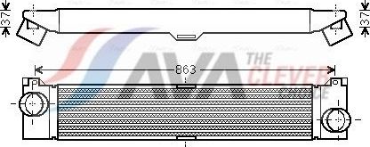 Интеркулер AVA для Fiat Ducato III 2006-2026. Артикул FTA4353