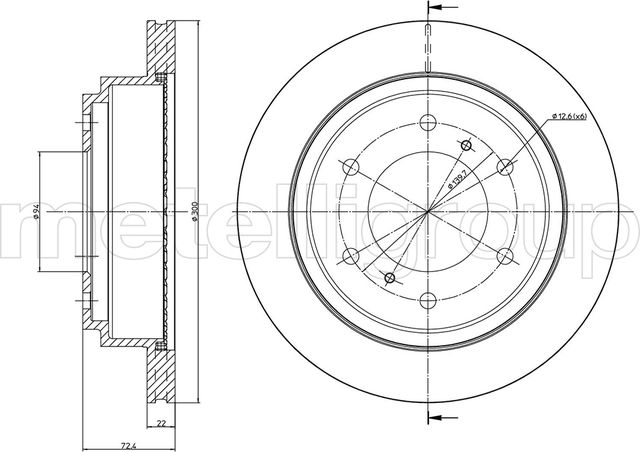 Тормозной диск Metelli. Артикул 23-0778C