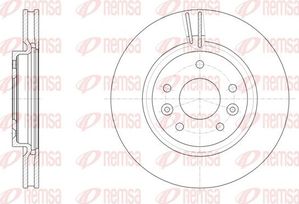 Тормозной диск Remsa передний для Nissan X-Trail T32 2014-2025. Артикул 61581.10