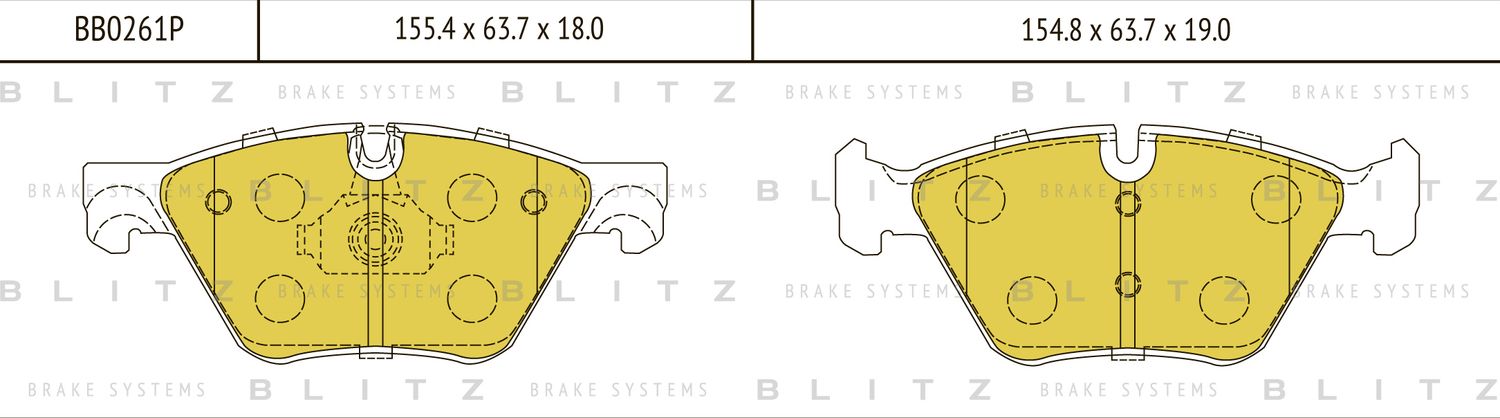 Колодки тормозные BMW 5 (F07/10/11)/ 6 (F06/12/13) / 7 (F01/02) 08- перед. (Blitz). Артикул BB0261P