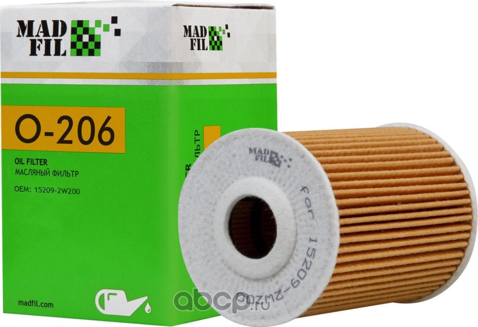 ФИЛЬТР МАСЛЯНЫЙ (Madfil). Артикул O206