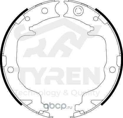 Колодки тормозные барабанные (Tyren). Артикул TYR1415371