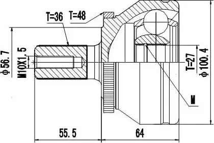 Шрус наружный Volvo Xc90 (03-14) (Zikmar). Артикул Z87591R