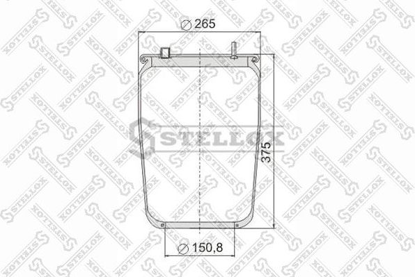 Пневмоподушка (пневморессора) Stellox. Артикул 90-08366-SX