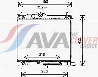 Радиатор охлаждения двигателя AVA ** CLEVER FIT **. Артикул HY2454