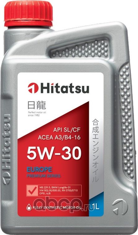 Масло моторное синт. 5W-30 1л (Hitatsu) Hitatsu. Артикул 5W30H41