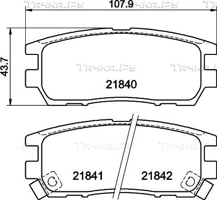 Тормозные колодки Mintex задние для Mitsubishi Pajero II 1990-2000. Артикул MDB1646