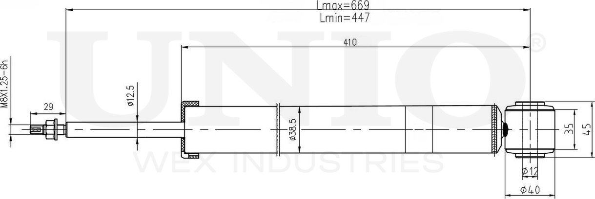 Амортизатор подвески (Unio). Артикул SAB-10591