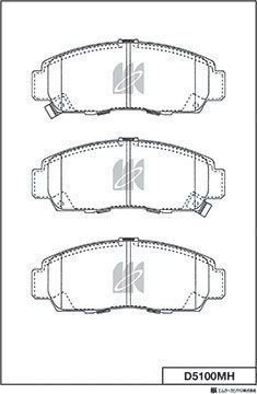 Тормозные колодки MK Kashiyama. Артикул D5100MH