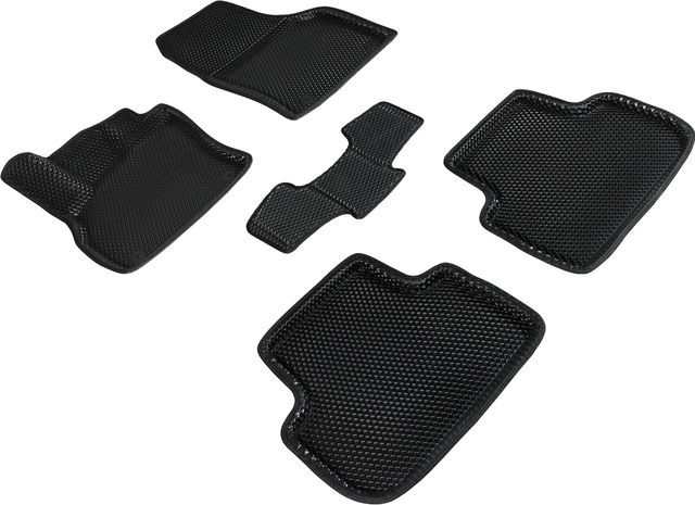 Коврики Seintex 3D EVA ромб для салона Audi Q3 F3 2018-2026 ЧЕРНЫЕ. Артикул 95266