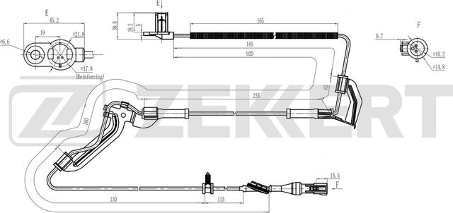 Датчик ABS Zekkert передний правый для Ford Escape I 2001-2007. Артикул SE-6228