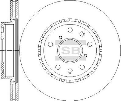 Тормозной диск Sangsin Hi-Q передний для Suzuki SX4 I (Classic) 2006-2015. Артикул SD4811