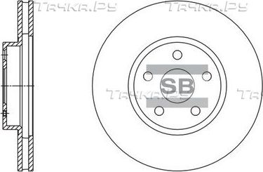 Тормозной диск Sangsin Hi-Q задний для Toyota Matrix I (E130) 2002-2007. Артикул SD4077