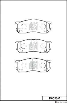 Тормозные колодки MK Kashiyama. Артикул D0030M