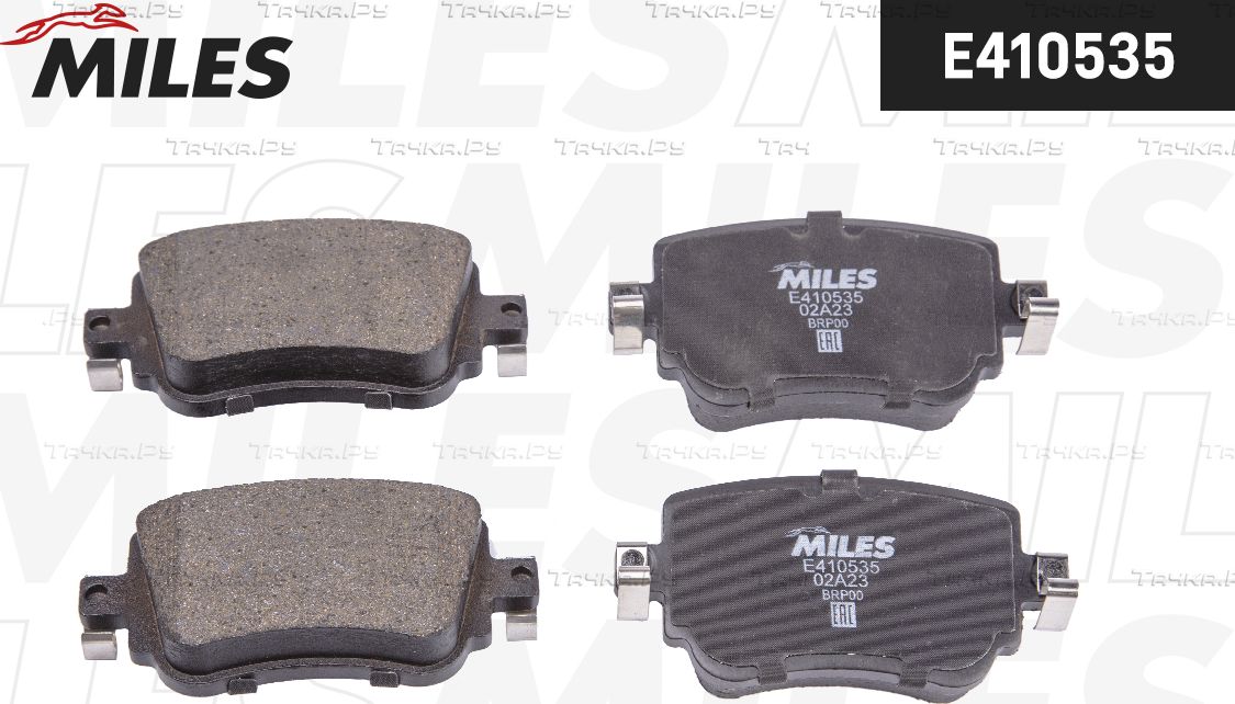 Тормозные колодки Miles (Low-Metallic) задние для Volkswagen Caddy IV 2015-2020. Артикул E410535