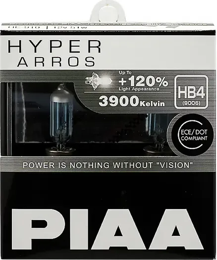Лампа 12V HB4 55W +120% бокс (2шт.) Hyper Arros PIAA. Артикул HE910HB4