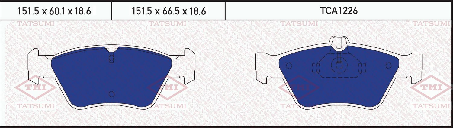 Колодки тормозные MB W210 95- перед. (Tatsumi). Артикул TCA1226