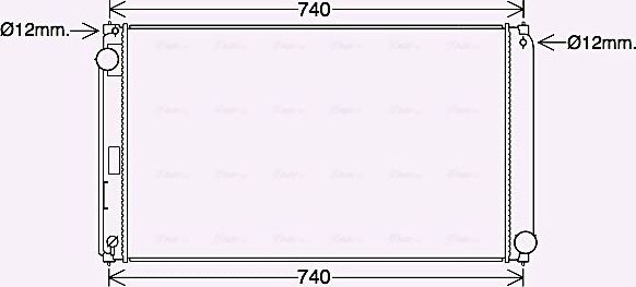Радиатор охлаждения двигателя AVA. Артикул TO2748