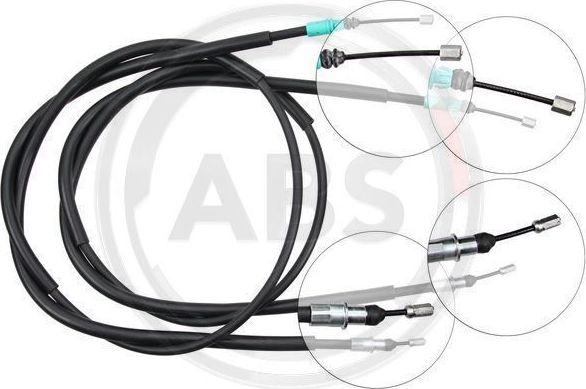 Трос ручника (тросик ручного тормоза) ABS. Артикул K10765