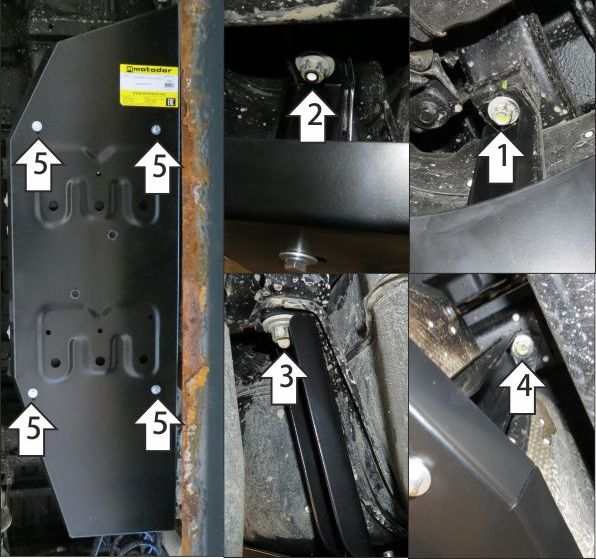 Защита усиленная Мотодор для топливного бака Changan Hunter Plus 2023-2026. Артикул 77210