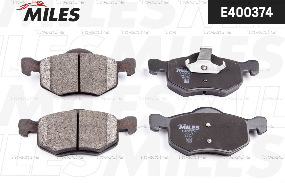 Тормозные колодки Miles (Low-Metallic) передние для Ford Maverick II 2001-2004. Артикул E400374