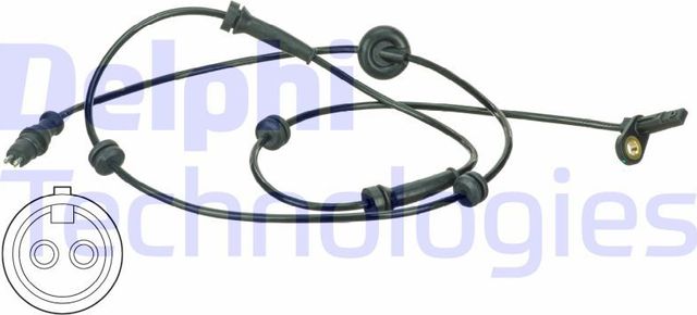 Датчик ABS Delphi передний левый для Fiat Doblo I 2001-2015. Артикул SS20482