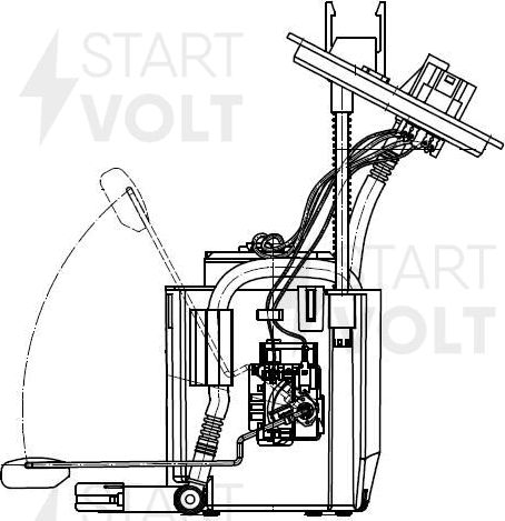 Бензонасос (топливный насос) StartVOLT для Hyundai Sonata VI (YF) 2009-2015. Артикул SFM 0816