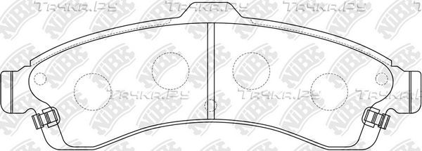 Тормозные колодки NiBK передние для Chevrolet TrailBlazer I 2001-2005. Артикул PN0077