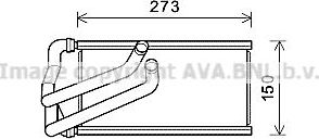 Радиатор отопителя (печки) AVA для Jeep Compass I 2006-2016. Артикул CR6140