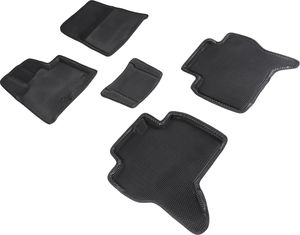 Коврики Seintex 3D EVA Соты для салона Mitsubishi Pajero IV 2006-2025 ЧЕРНЫЕ. Артикул 95422