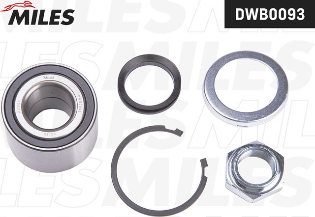 Ступичный подшипник (комплект) Miles задний для Citroen Saxo 1999-2004. Артикул DWB0093