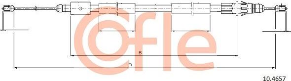 Трос ручника (тросик ручного тормоза) Cofle задний левый для Citroen Xsara Picasso 1999-2012. Артикул 92.10.4657