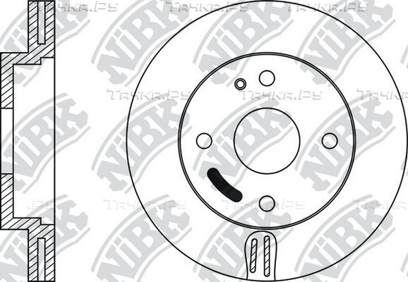 Тормозной диск NiBK передний для Mazda 1300 1971-1977. Артикул RN1315