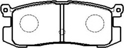 Тормозные колодки HSB задние для Mazda 626 II (GC) 1983-1987. Артикул HP8239