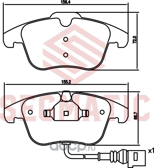 Колодка торм диск пер (Segmatic). Артикул SGBP2690