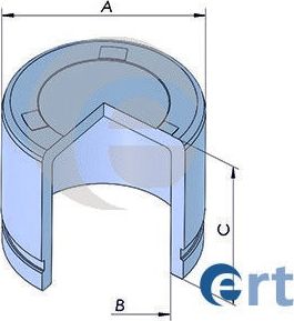 Поршень тормозного суппорта ERT (сталь) передний для ВАЗ Samara (2108, 2109, 2113, 2114) 2003-2006. Артикул 150901-C