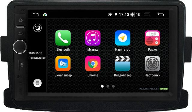 Установочный комплект: головное устройство NaviPilot 2DIN с экраном 7" Android 9, DSP, аппаратные кнопки, энкодер для Nissan Terrano III 2017-2026. Артикул NPD9L-WR-837-07 Terrano