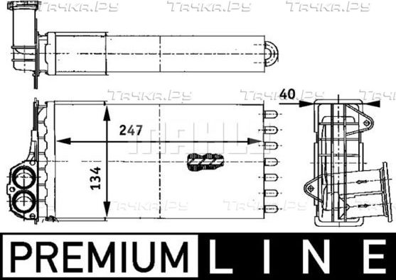 Радиатор отопителя (печки) Mahle Premium. Артикул AH 88 000P