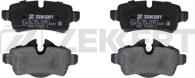 Тормозные колодки Zekkert задние для MINI Roadster R59 2011-2015. Артикул BS-1881