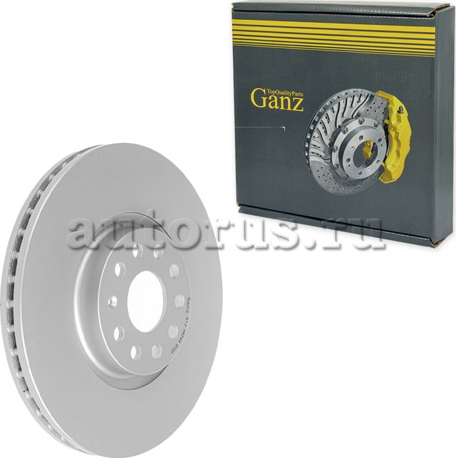 Диск тормозной передний с покрытием (Ganz). Артикул GIJ06244