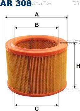 Воздушный фильтр Filtron для Citroen C15 2000-2005. Артикул AR 308