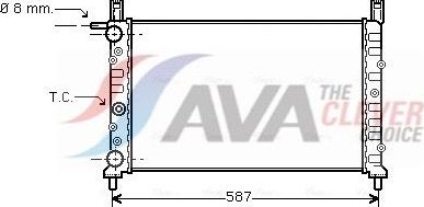 Радиатор охлаждения двигателя AVA. Артикул FT2078