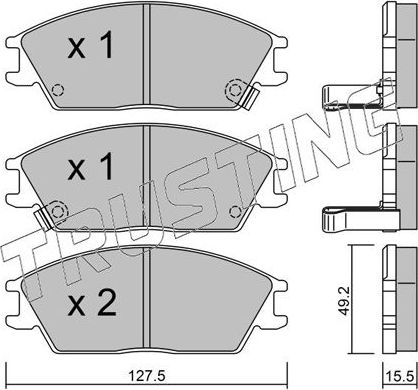Тормозные колодки Trusting. Артикул 083.1
